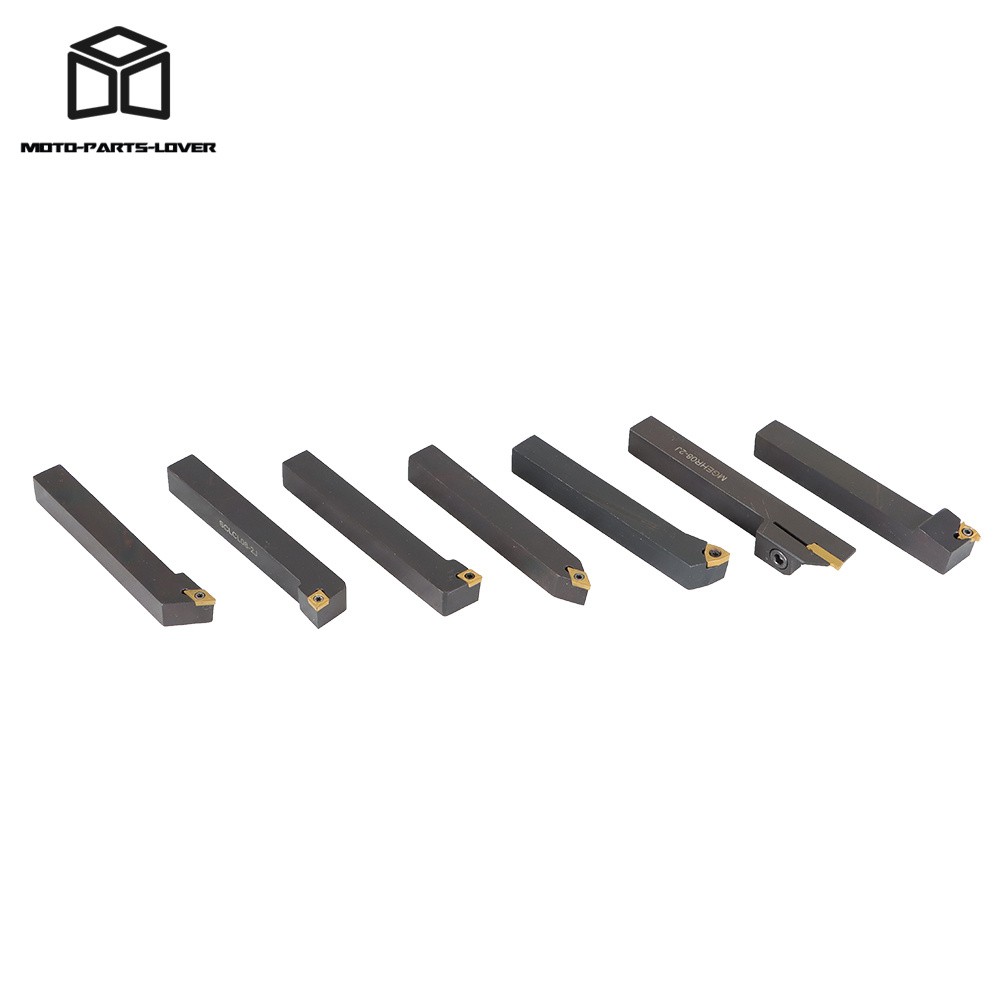 7Pcs Carbide Indexable Turning Tool 1/2" Lathe Tool Bit Thread Insert+Holder Kit