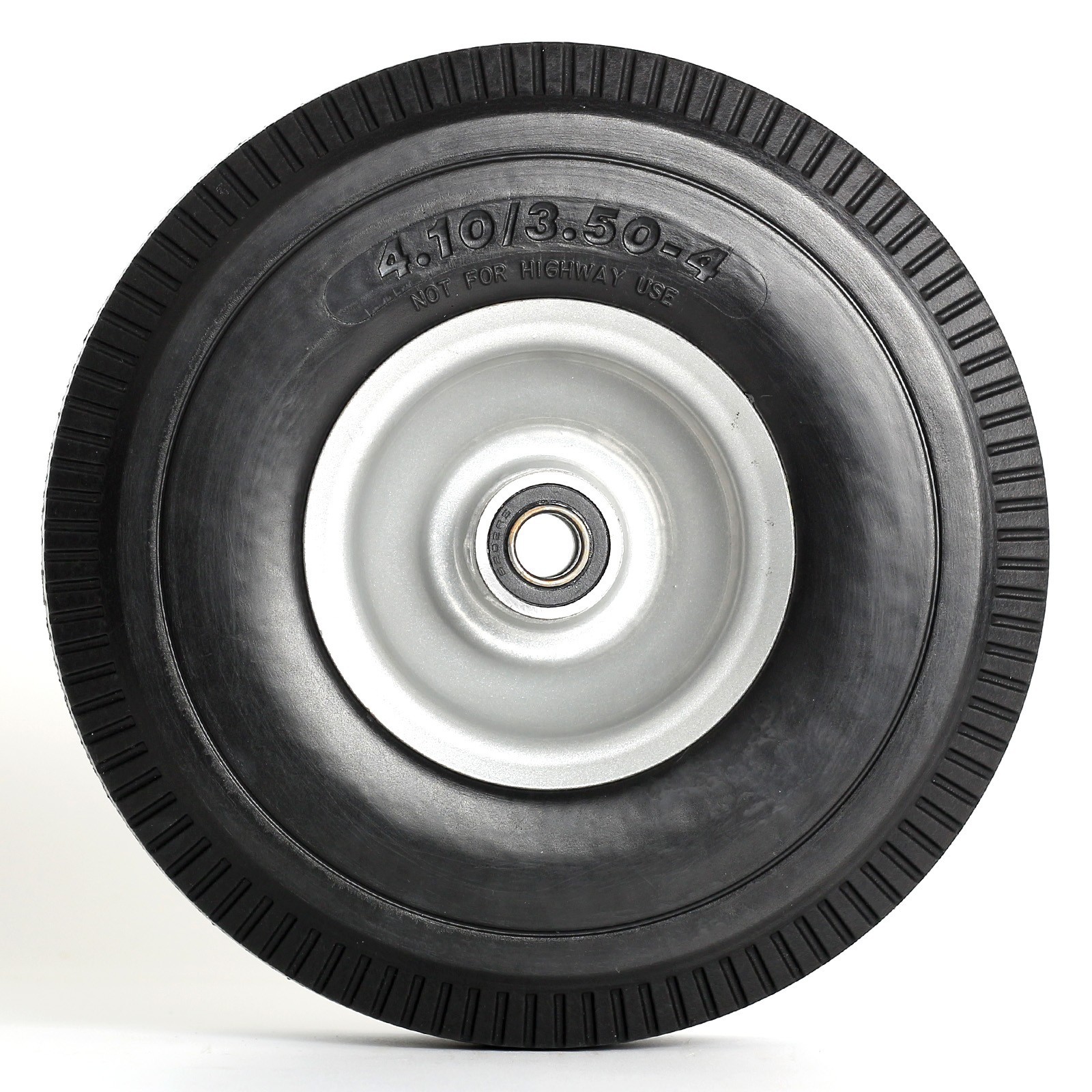 4.10/3.50-4 Flat Free Tire & Wheel for Hand Truck Garden Wagon Cart 2 Pack