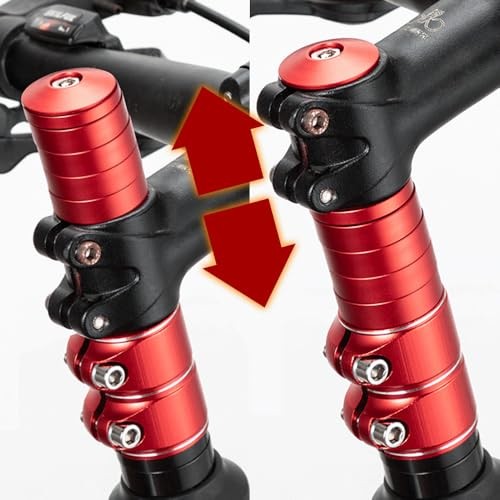 Bike Stem Riser - 3 Pack - Adjustable Height Bike Fork Stem Extender,