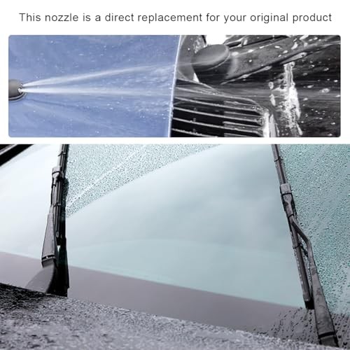 2 PCS Front Windshield Washer Nozzles, Double-Hole Windscreen Washer Sprayer