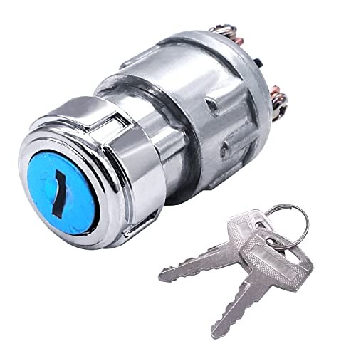 3 Wires Ignition Switch with Key 12V Universal Engine Starter Key Switch
