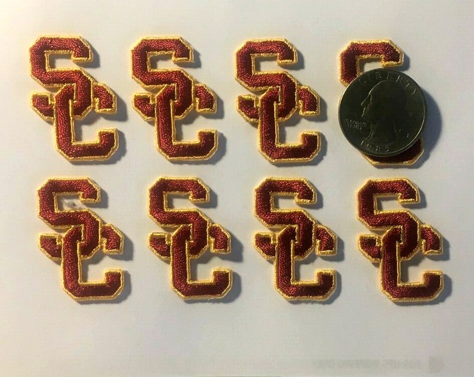USC patch Trojans patch iron or sew on usc embroidered usc patch 8 sc patches