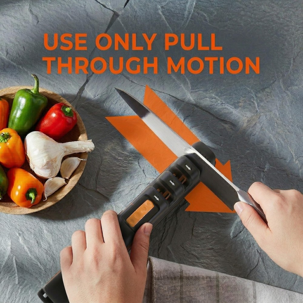5 Precision Adjust Knife Sharpener- 3-Stage Premium Kitchen Knife Sharpener t...