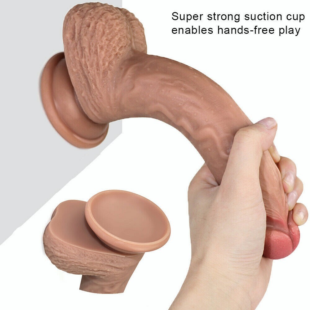 5.3" Dildo For Men Gay Anal Realistic Silicone Penis Suction Cup Women Sex Toy