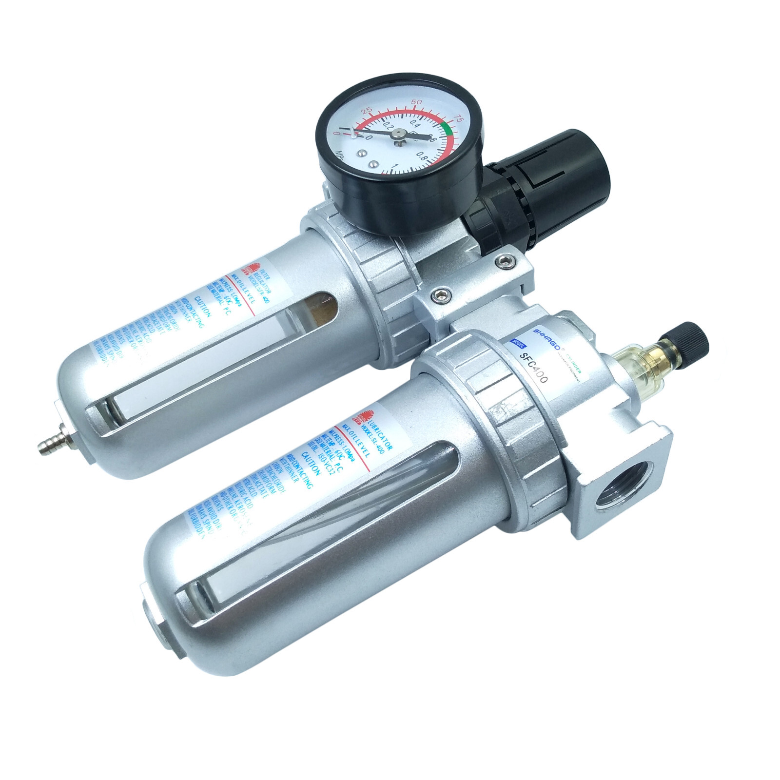 US Stock SFC-400 G1/2'' Pneumatic Air Filter Regulator Lubricator SL400A BSP 1/2