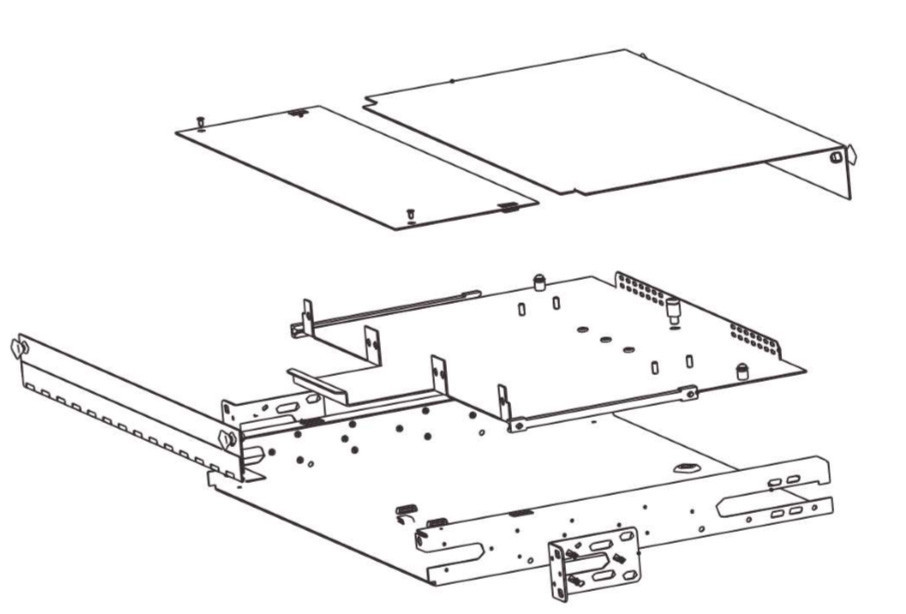 6 Fiber 1RU Rack Mount FDP Patch Only w/ 6 SC/APC Simplex Adapters