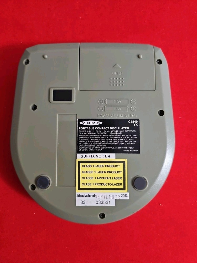 2003 Yorx Portable Compact Disc Player Tested