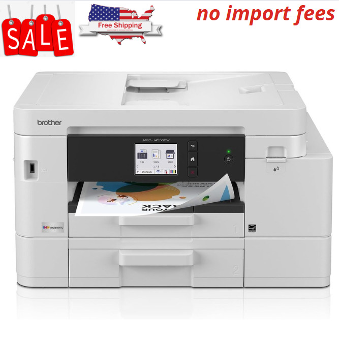 Brother INKvestment 4555 Wireless Color Inkjet All-in-One Printer with 2.7”