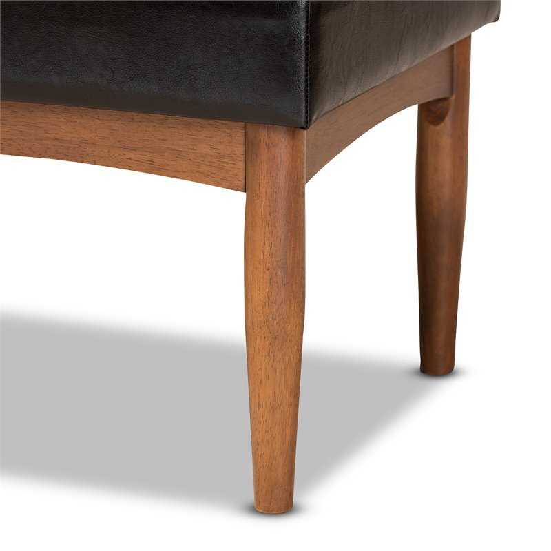 Baxton Studio Sanford Brown Finished Wood Dining Bench