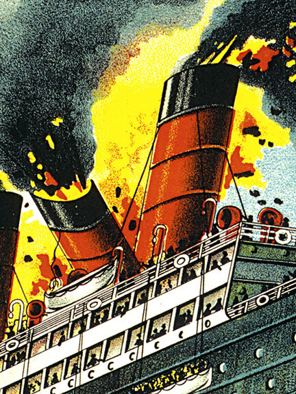 "Irishmen! Avenge the Lusitania!" WWI 1915 Recruiting Poster - 24x36