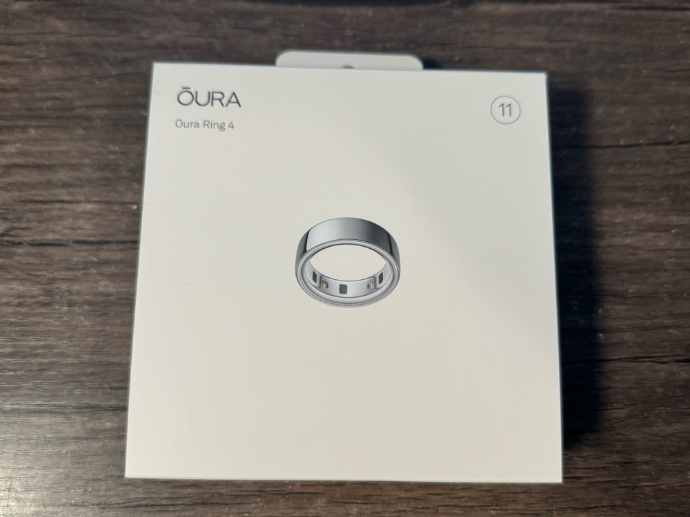 Oura Ring 4 Smart Ring 4th Size 11 SILVER Activity Tracker NEW SEALED