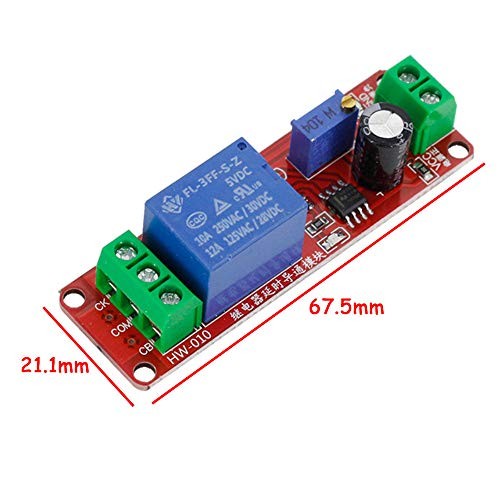 1 PCS NE555 Timer Switch Adjustable Module Time Delay Relay Module DC Delay 5V