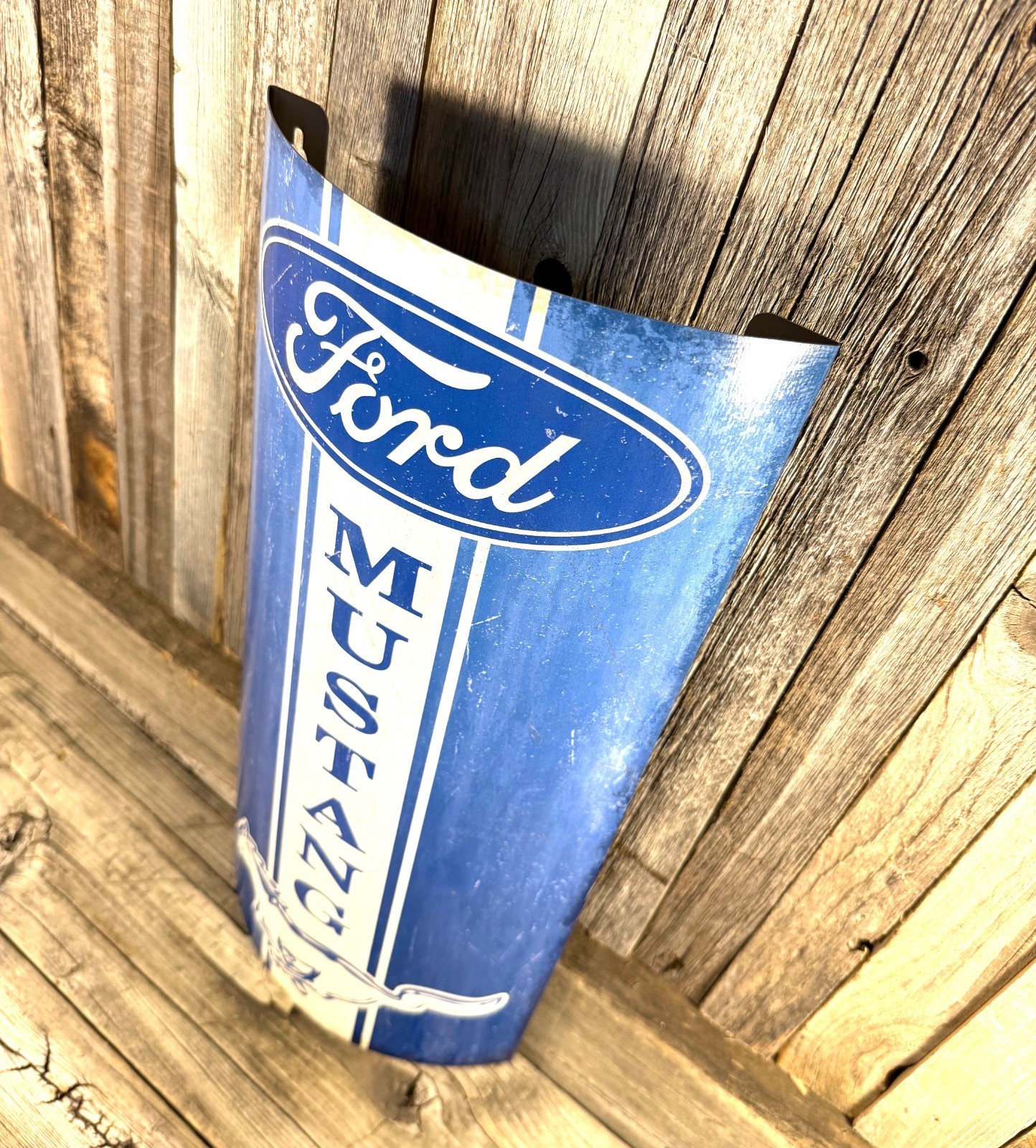 Ford Mustang 17" Rolled Form Metal Aluminum 3D Sign Garage Bar Truck New