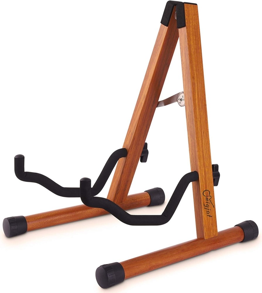 Folding Rosewood Guitar Stand - Lightweight & Versatile for Multiple Instruments