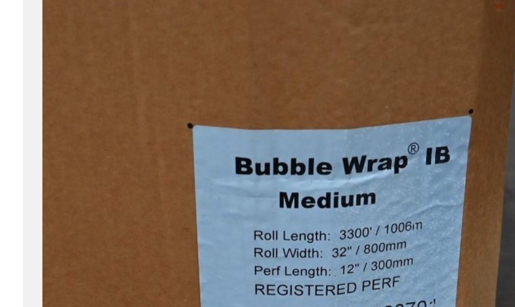 1 X Sealed Air Bubble Wrap IB Medium FILM ROLL 3300Ft 32"W x 12" 100960819