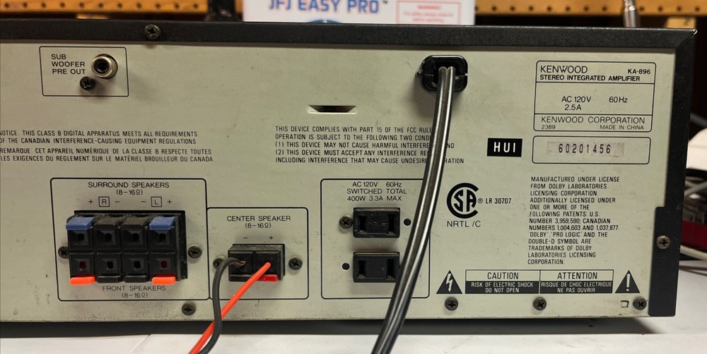Kenwood Stereo Integrated Amplifier KA-896 Tested