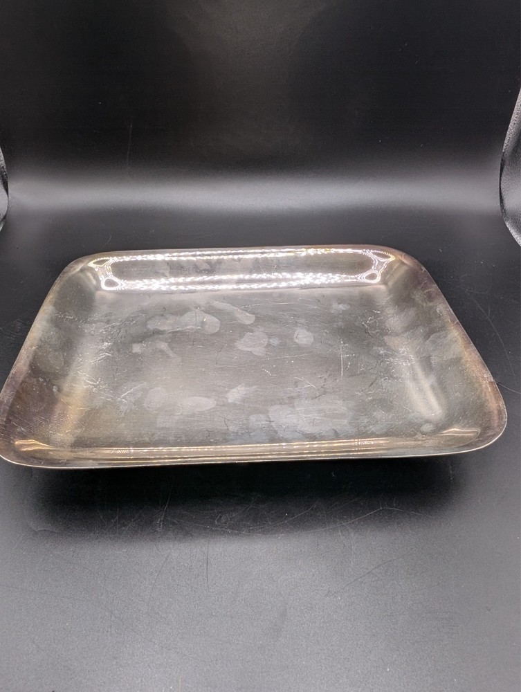 Wilcox Tray Silver Plate Platter Apple plain 2642