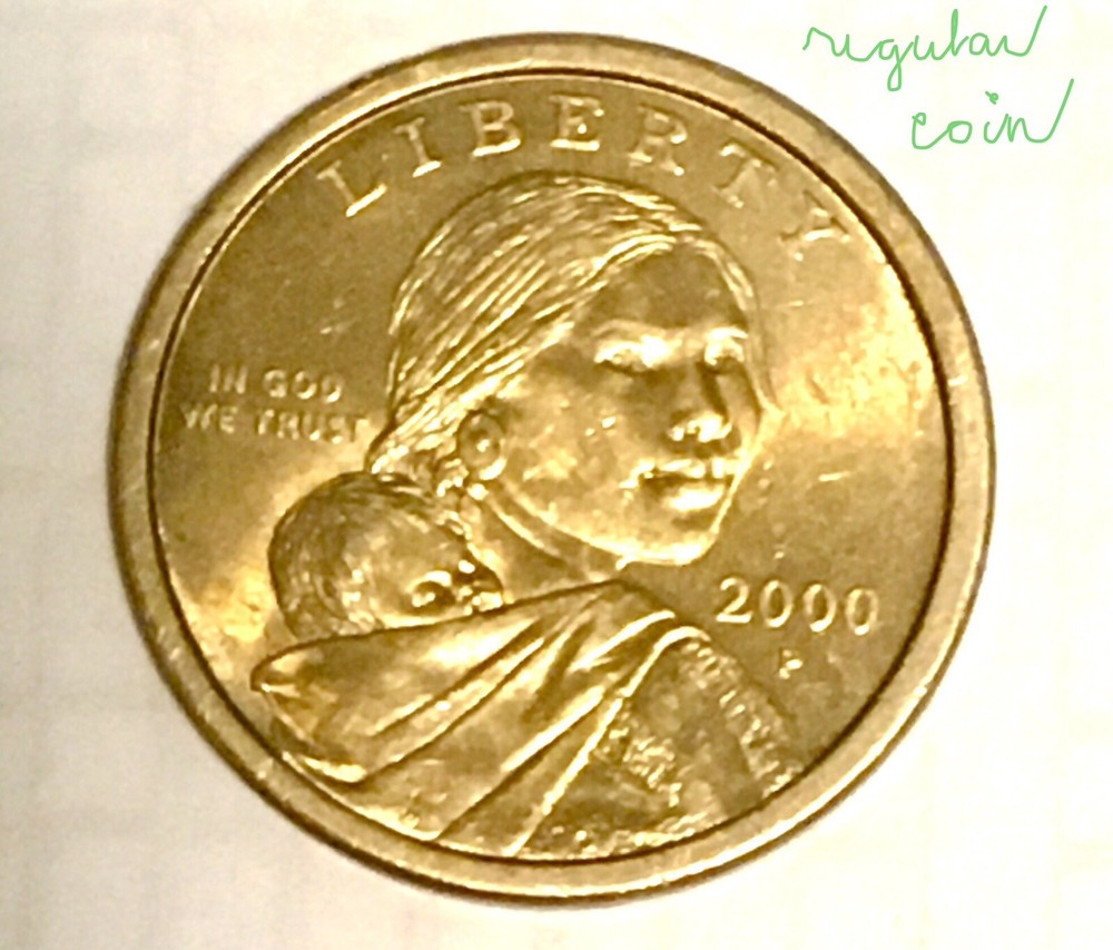 2000 P Sacagawea dollar With The right Eye Error.
