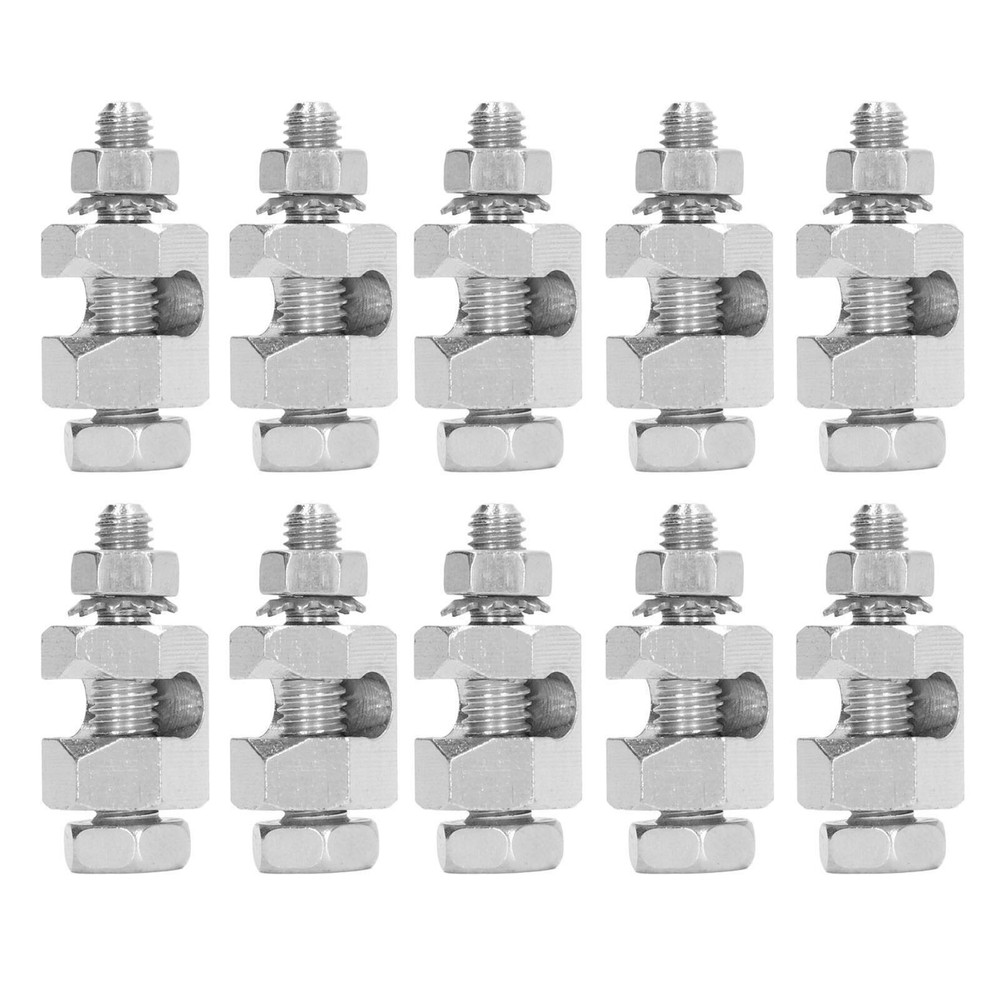 10PCS Protection Cable Clamp External Hex Copper Grounding Protection