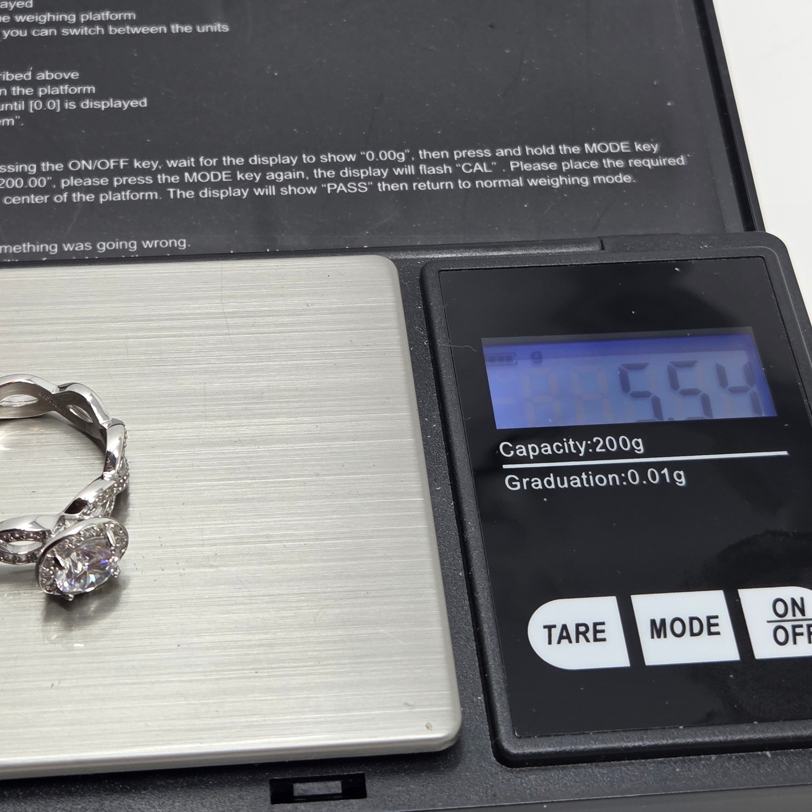 Sparkling Infinity Twist Engagement Ring Sz 8 925 Sterling Silver CZ