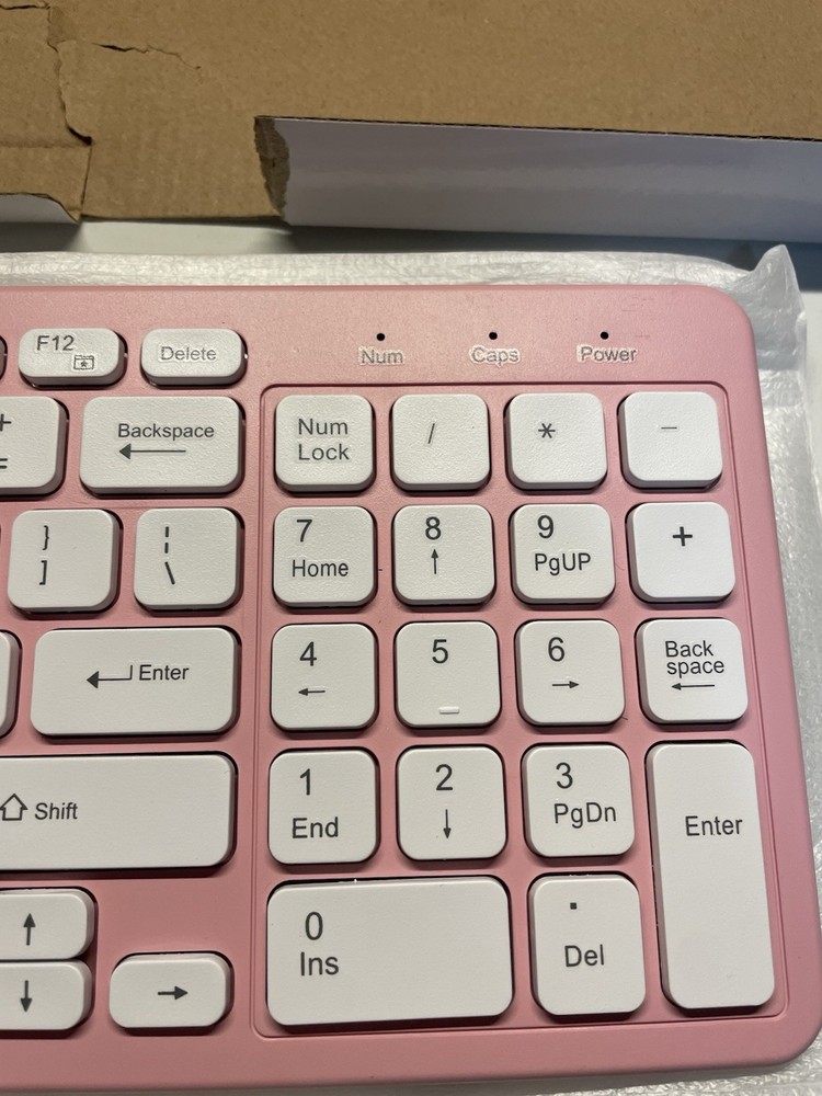 mini pink wireless keyboard and mouse 100% Tested WORKS