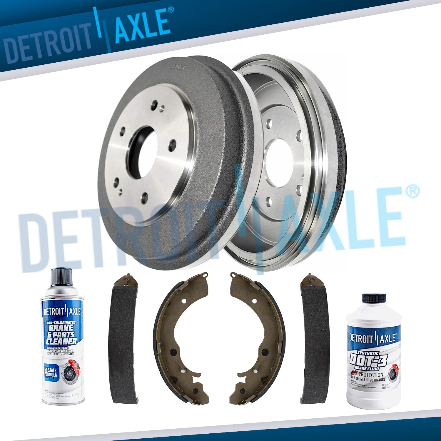 Rear Brake Drums and Ceramic Brake Shoes for 1997 1998 1999 2000 2001 Honda CR-V