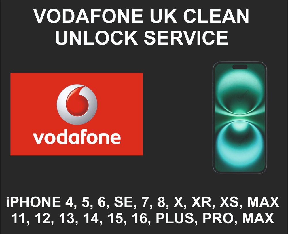 Vod UK, iPhone All Models, Factory Unlock