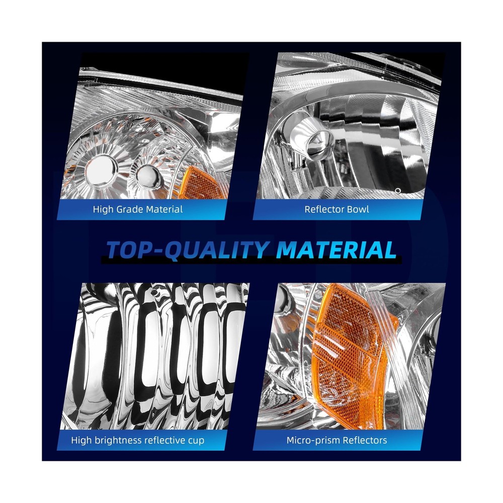 LEDKINGDOMUS Headlight Assembly, DOT-certified, Compatible with 2005 2006 200...