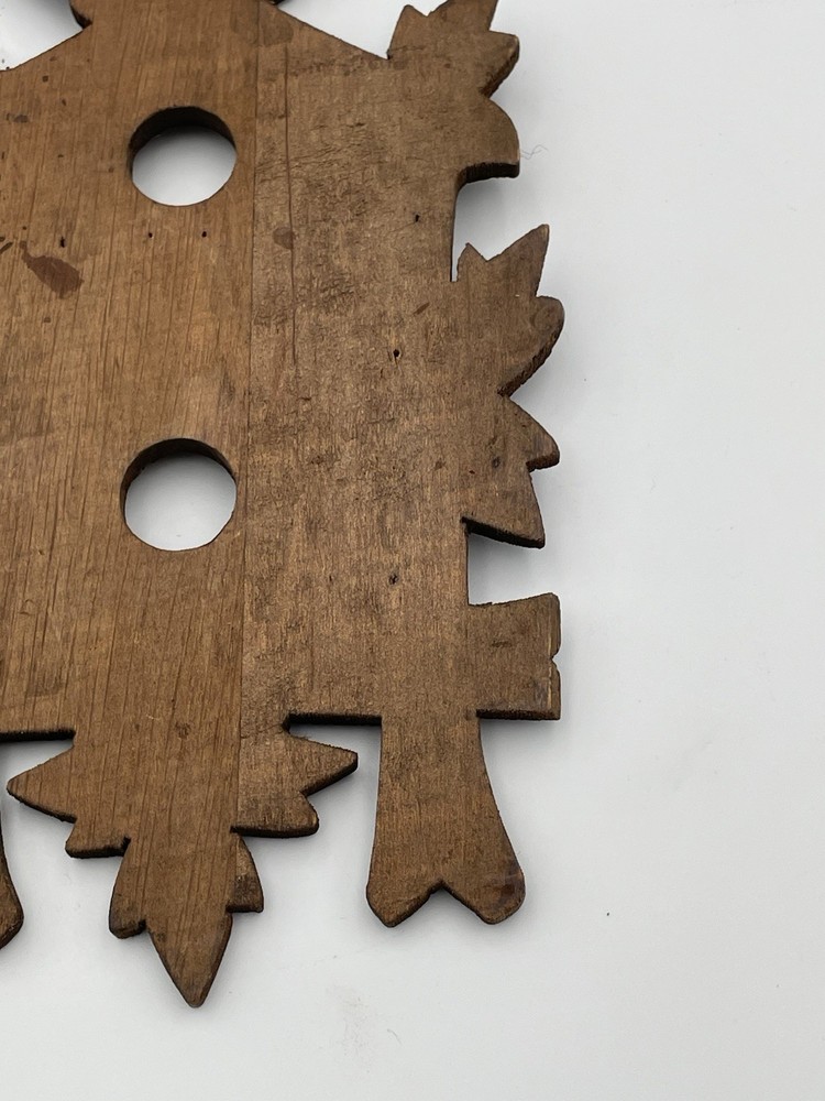 Vintage Cuckoo Clock Front Panel Trim Bird Leaves Small Unique C7