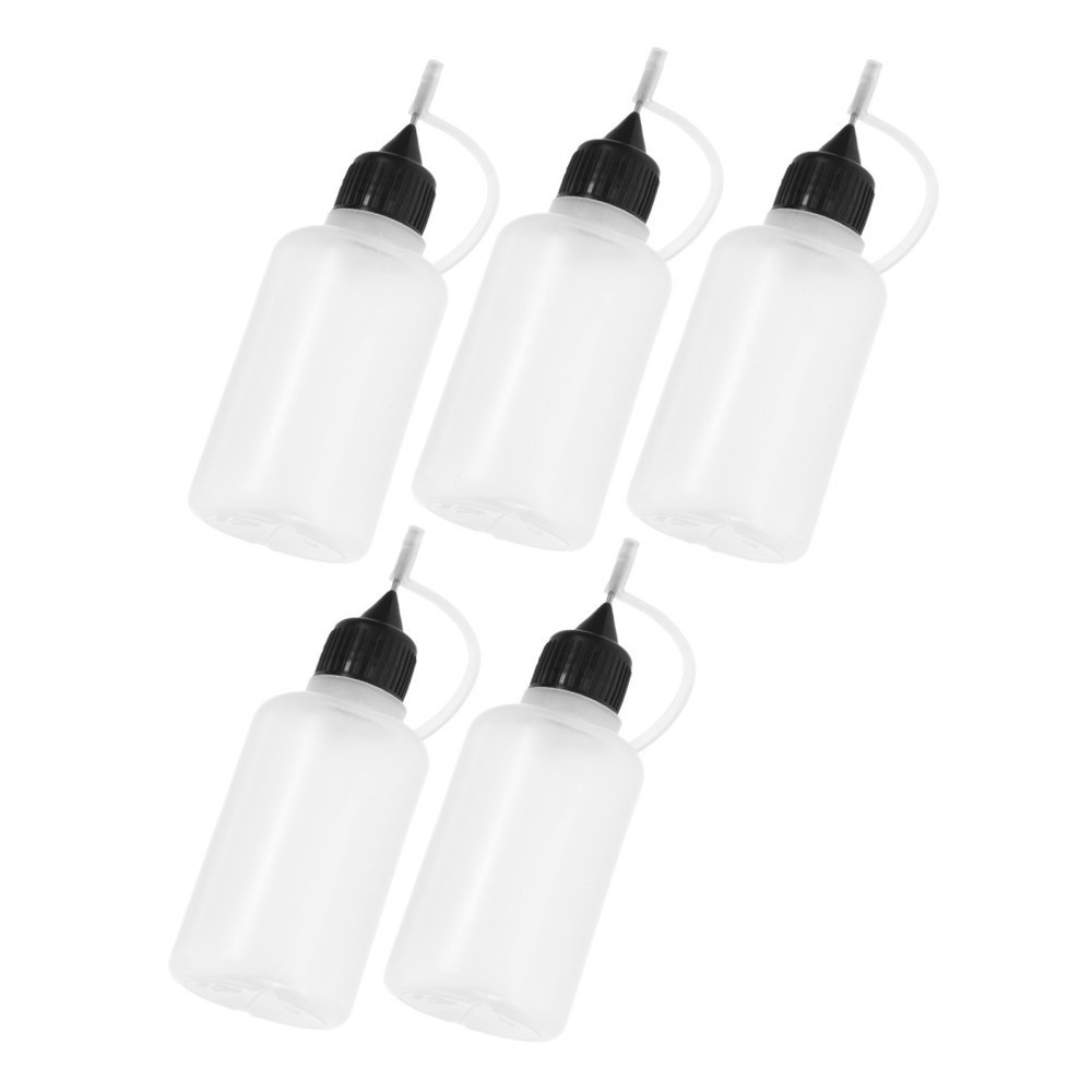 5 Pcs Dispensing and Bottling Needle Tip Glue Bottle Empty Applicator