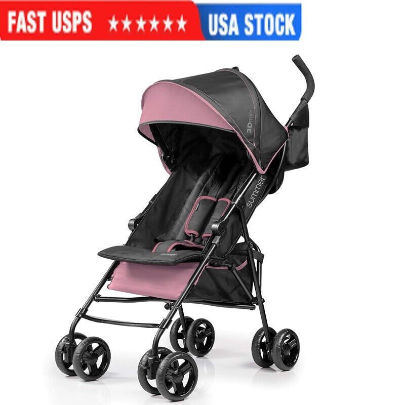 3Dmini Portable Stroller Lightweight Stroller w/Multi-Position Recline Durable