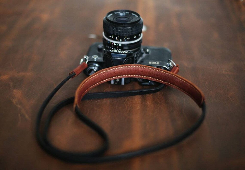 Handmade leather reduce pressure camera strap thicken shoulder widened windmup