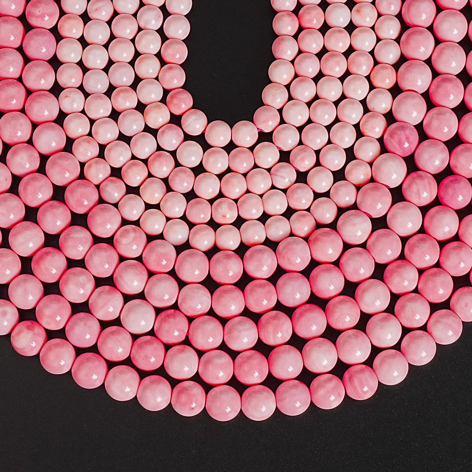 Pink Queen Conch Shell Beads Natural AA Gemstone Round Loose Beads 6MM 8MM