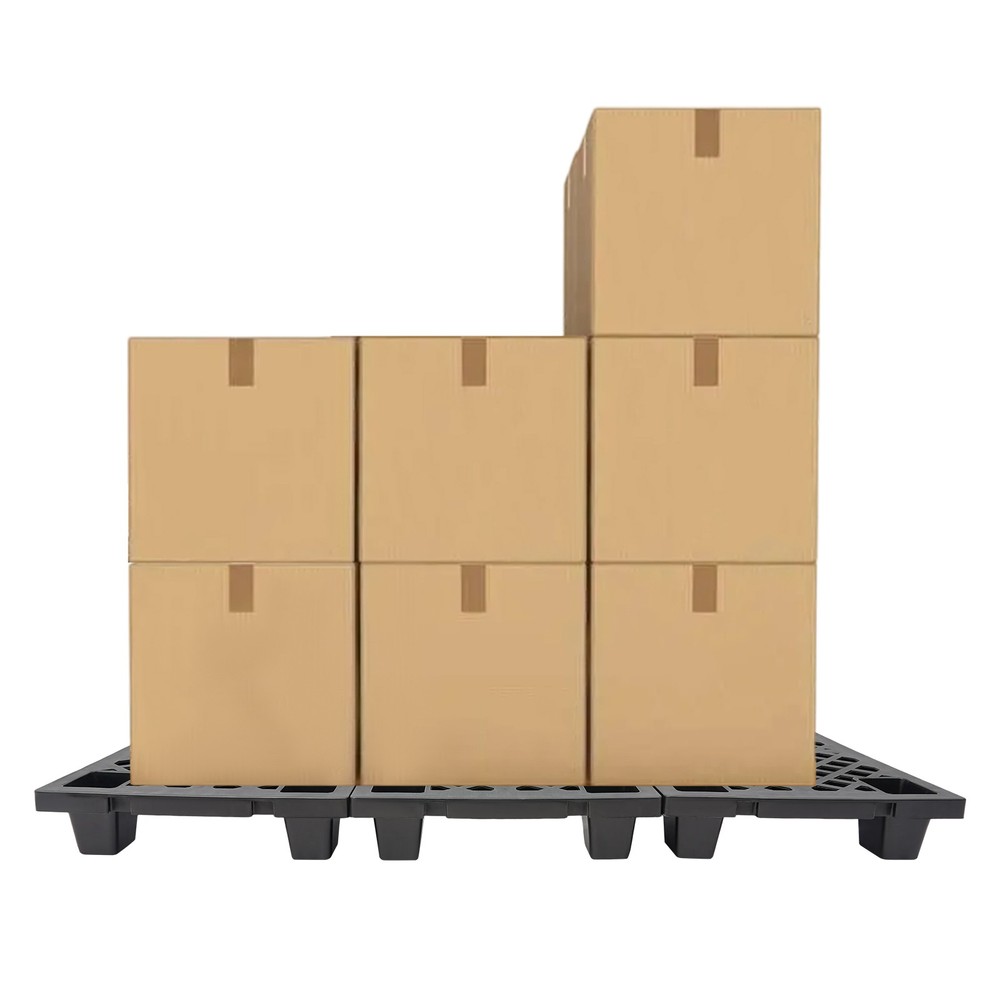 6pcs Plastic Pallets Interlocking Storage Stackable Anti-slip Loading Pallets
