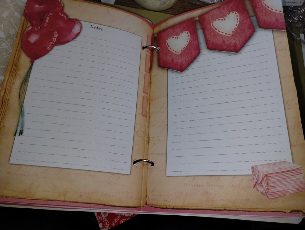 "Love Notes" Junk Journal Scrapbook USA Seller