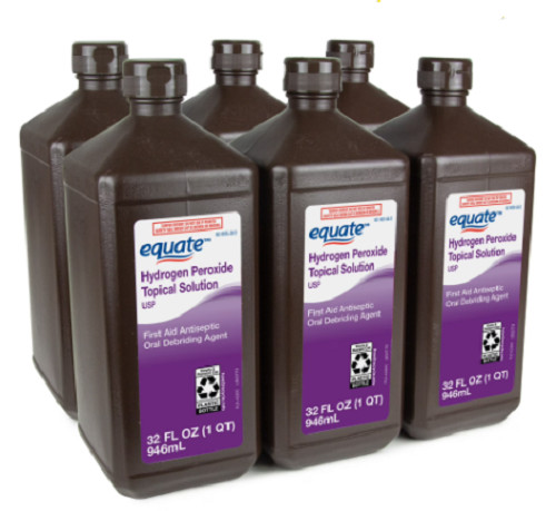Equate 3% Hydrogen Peroxide Liquid Antiseptic, 32 fl oz{Select Your Pack}