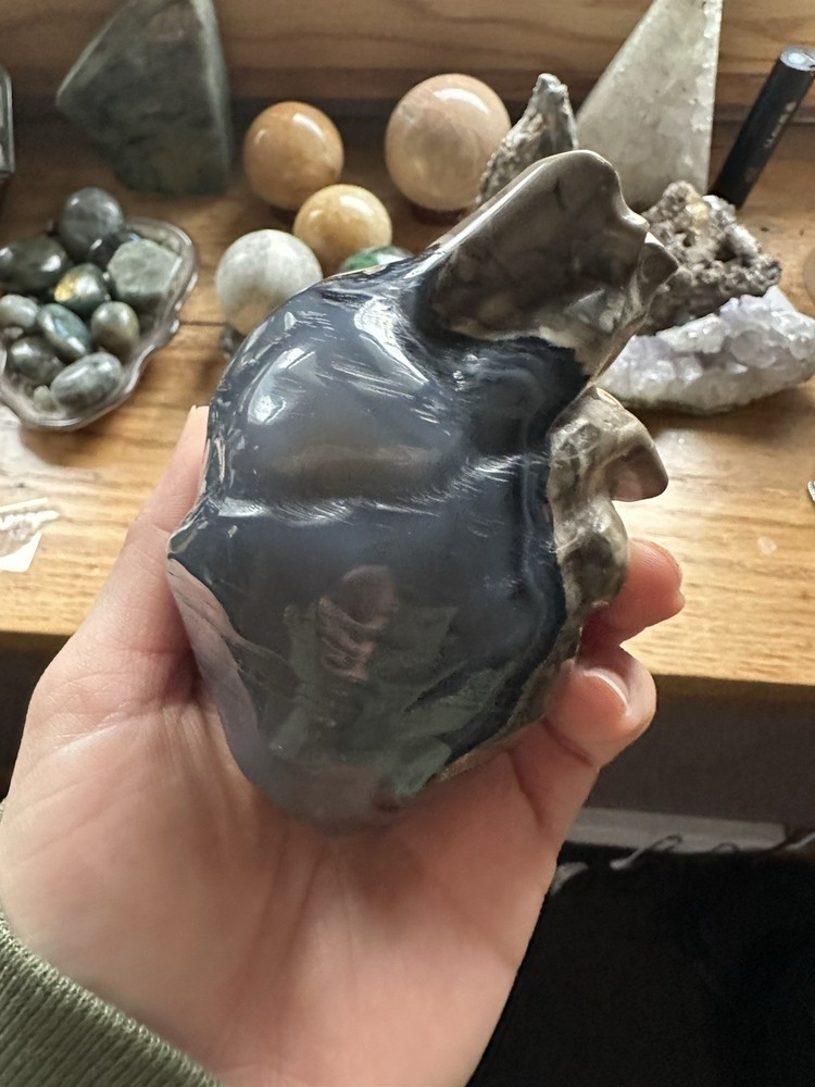 Volcano Agate Anatomical Heart