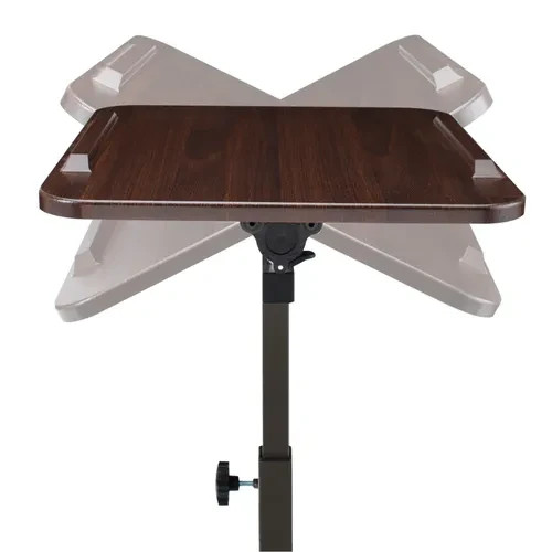 Mobile Laptop Desk Adjustable Height Rolling Computer Table w/ Side Mouse Tray