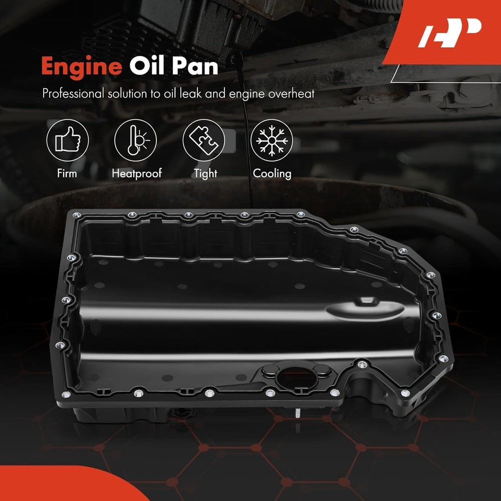 Lower Engine Oil Pan Sump with Drain Plug Compatible Audi A3...