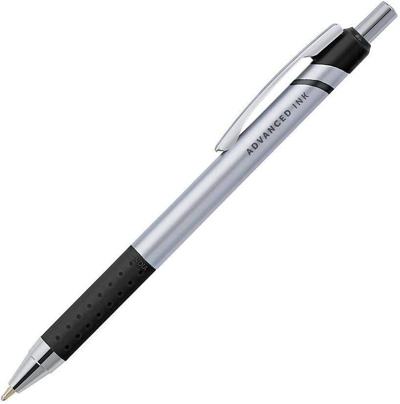 Advanced 1.2mm Bold Retractable Ballpoint Pens - Silver 3-Pack