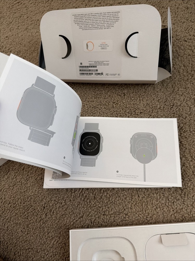 Apple Watch Ultra Box 49MM Original Packaging (EMPTY BOX W/Charger