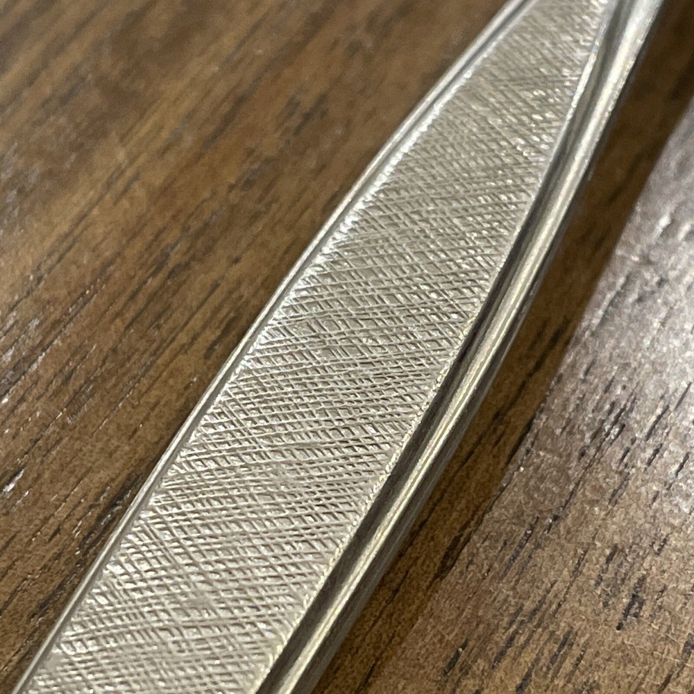 Gorham FABRIQUE MCM STAINLESS Flatware Textured Handle Large Serving Fork