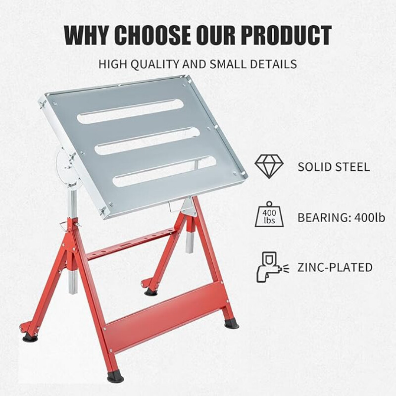 30''x20'' Welding Bench Table 400Lbs Load Capacity Adjustable Workbench Table