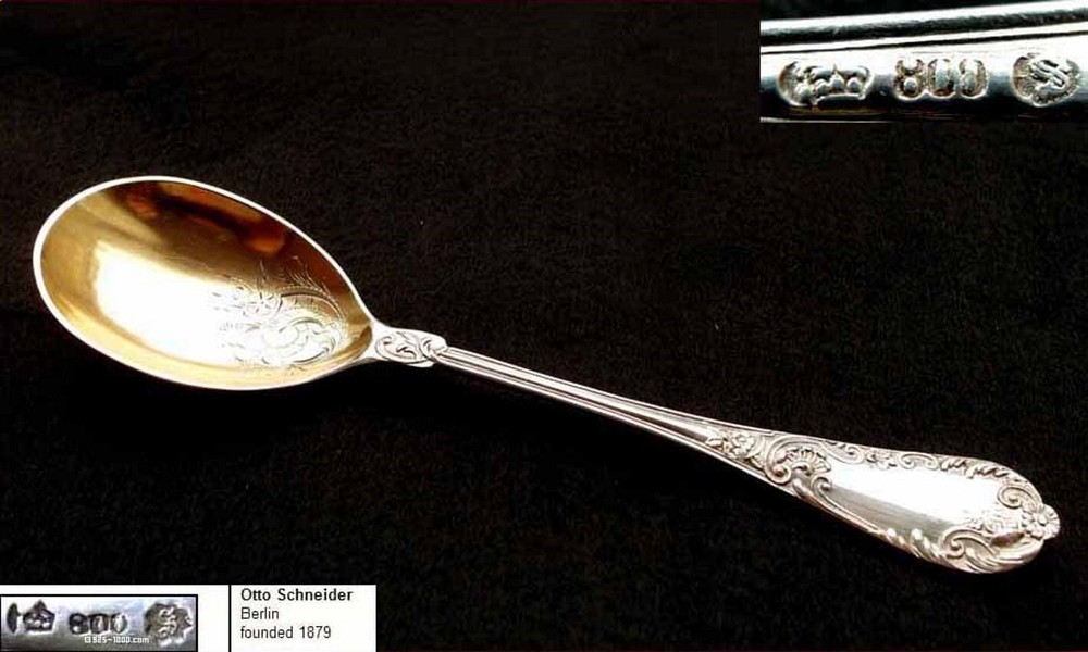Rococo Serving Spoon, Otto Schneider, 800 Silver E191