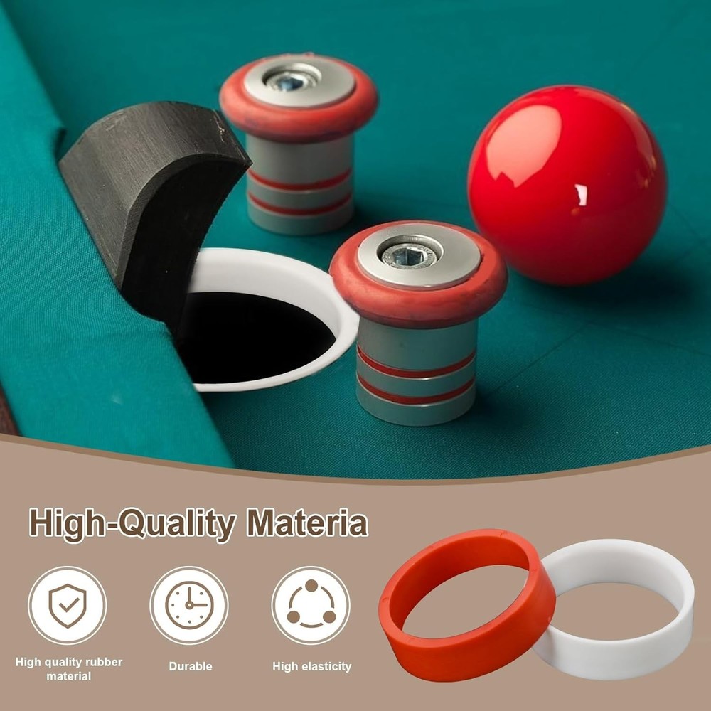 Hole Liners for Bumper Pool Table Plastic Bumper Table Hole Rings Bumper Pool...