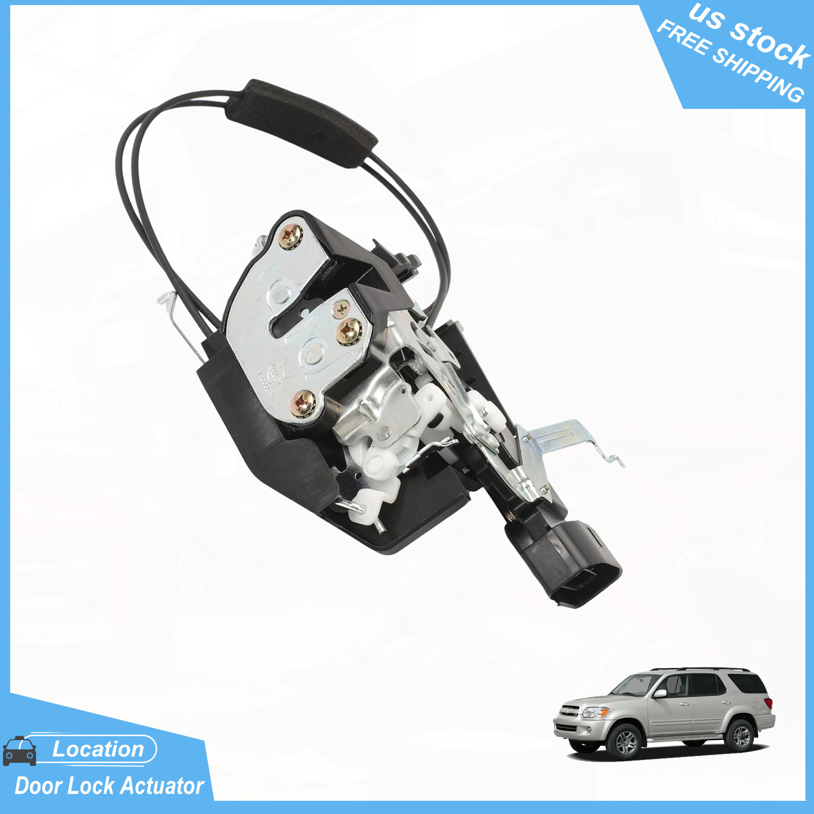Front Left Driver Door Lock Latch Actuator Assembly for Toyota Sequoia Tundra