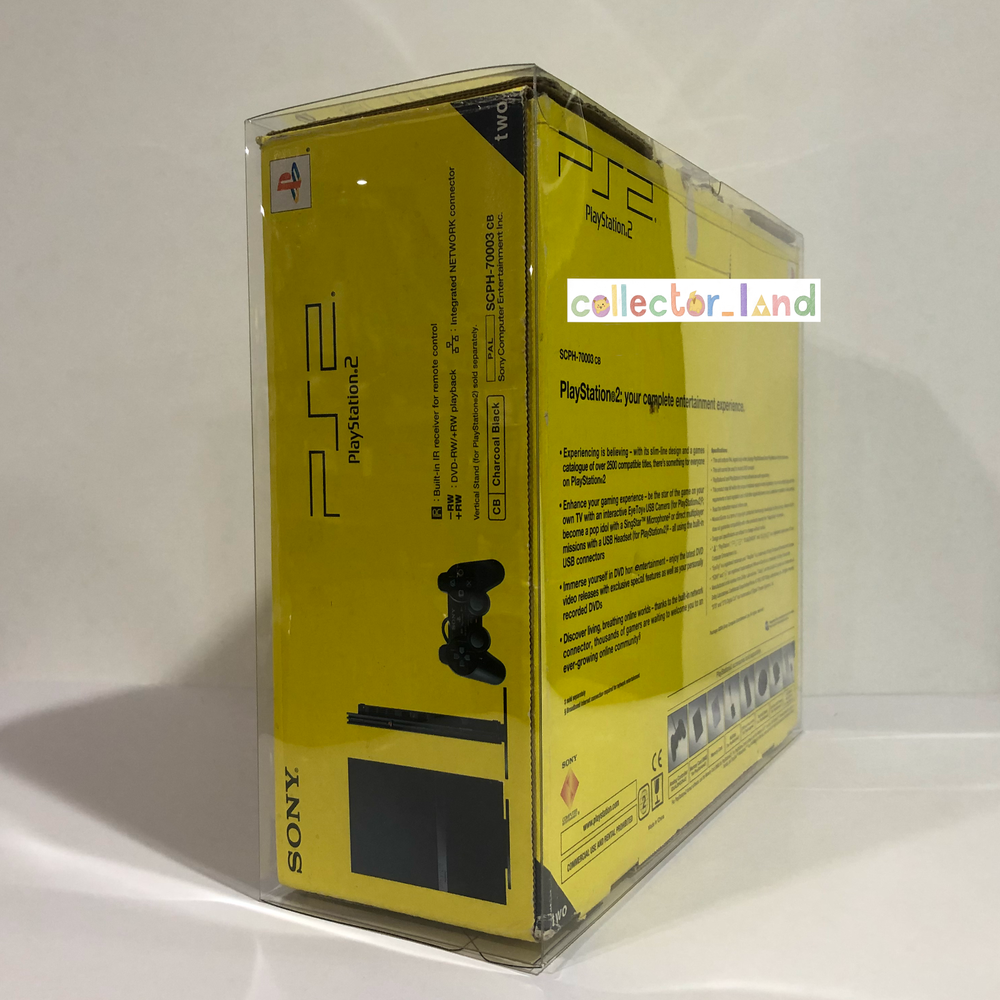 1x BOX PROTECTOR Sony PlayStation 2 Slim PS2 Game Console Box Clear DISPLAY CASE