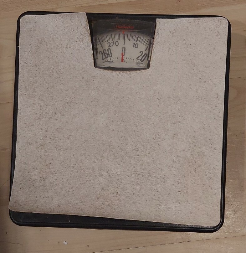Vintage white Sunbeam Bathroom Scale