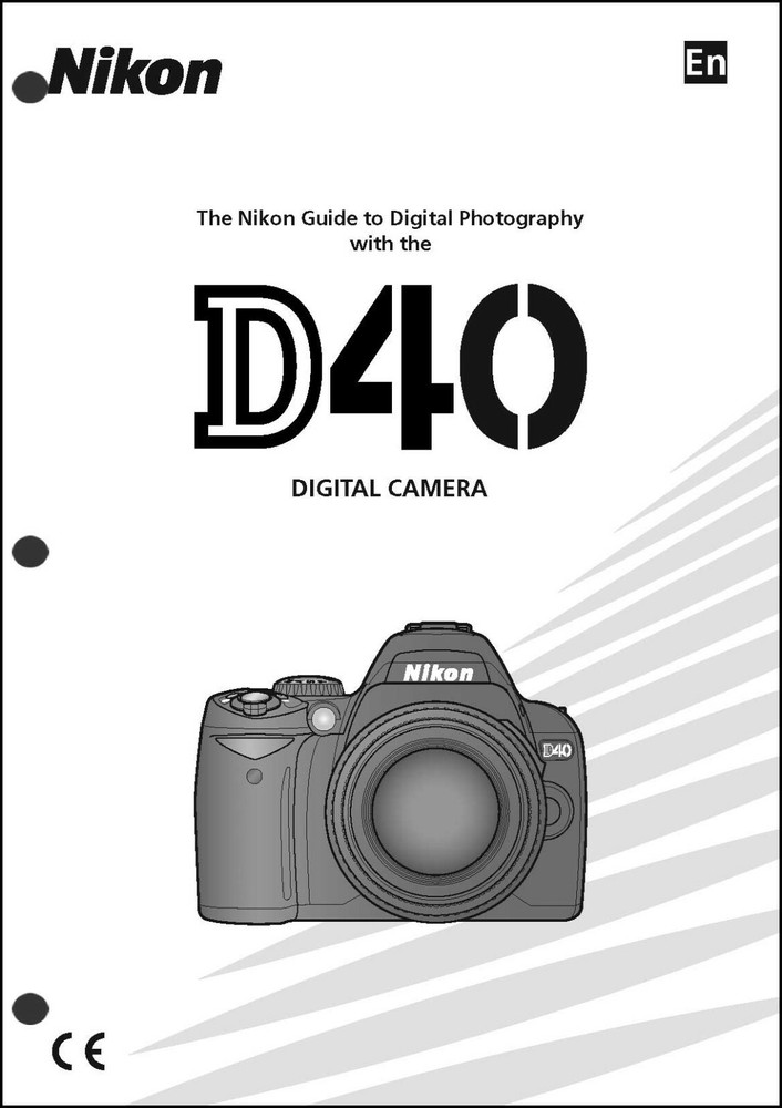 Nikon D40 User Manual Guide Instruction Operator Manual