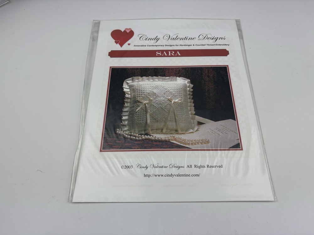Cindy Valentine Designs Sara Sampler Hardanger Needlepoint Pattern 7S